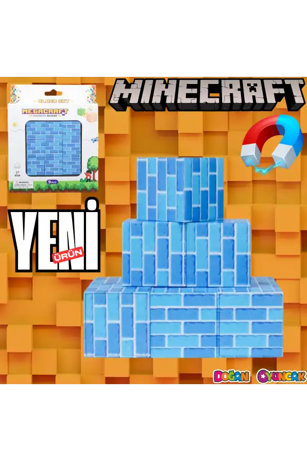 Minecraft Buzul Tuğla Desenli Blok Manyetik Lego Minecraft Manyetik Lego Minecraft Lego Megnetic Blocks