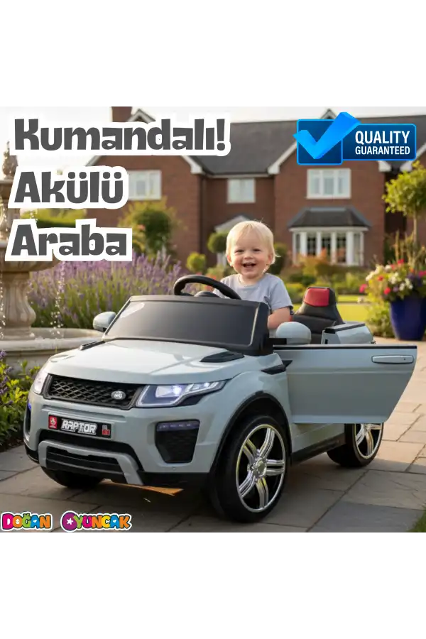 Raptor GT Gri Uzaktan Kumandalı 4X2 12 Volt Akülü Araba - RC Land Rover Akülü Araba Range Rover