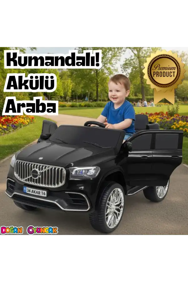 Voyage GT Siyah Uzaktan Kumandalı 4X2 12 Volt Akülü Araba - RC Volvo Akülü Araba Volvo Akülü Araç