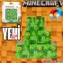 Minecraft Çiçekli Çim Desenli Blok Manyetik Lego Minecraft Manyetik Lego Minecraft Lego Megnetic Blocks