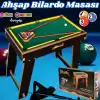 Ahşap Bilardo Masası - Bilardo Maçı - Bilardo Oyuncak - 8 Ball Oyunu - Büyük Bilardo Seti - Bilardo Oyuncağı