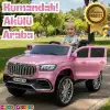 Ata GT Pembe Uzaktan Kumandalı 4X2 12 Volt Akülü Araba - RC Togg Akülü Araba Tog Akülü Araç