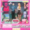 Cindy Doll Aile Tatil Seti - Aksesuarlı Bebek Seti - Oyuncak Tatil Seti - Gelin Damat Oyuncak Aile Oyuncak