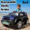 Fenomen Siyah Uzaktan Kumandalı 4X4 12 Volt Çift Kişilik Akülü Araba - RC Jeep 4x4 Akülü Araba