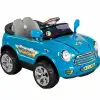 Kumandalı Mini Cooper Akülü Araba Mavi - Kumandalı 12 Volt Tek Kişilik Akülü Araba Akülü JEEP - Turbo Coupe Akülü Araba