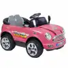 Kumandalı Mini Cooper Akülü Araba Pembe - Kumandalı 12 Volt Tek Kişilik Akülü Araba Akülü JEEP - Turbo Coupe Akülü Araba