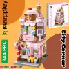 Mikro Blok Pasta Dükkanı 344 Parça - Lego Setleri - Keeppley Mini Lego - Dükkan Lego - Keeppley Lego - Mikro Bloklar