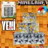 Minecraft Altın ve Kömür Desenli Blok Manyetik Lego Minecraft Manyetik Lego Minecraft Lego Megnetic Blocks
