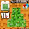 Minecraft Çiçekli Çim Desenli Blok Manyetik Lego Minecraft Manyetik Lego Minecraft Lego Megnetic Blocks