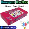 Orijinal Konuşma Kartları - Nesne Eylem İlişkisi - Çocuklar için Konuşma Etkinliği Otizim Kartları