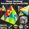 Orijinal MoYu Meilong Piramit Manyetik Küp - Moyu Speed Cube - Moyu Piramit Zeka Küpü - Zeka Küpü - Magnetic Cube