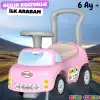 Sevimli İlk Arabam Mavi - Binmeli Araba İlk Arabam - Çocuk Arabası - İlk Adım Arabası - 4 Teker Araç