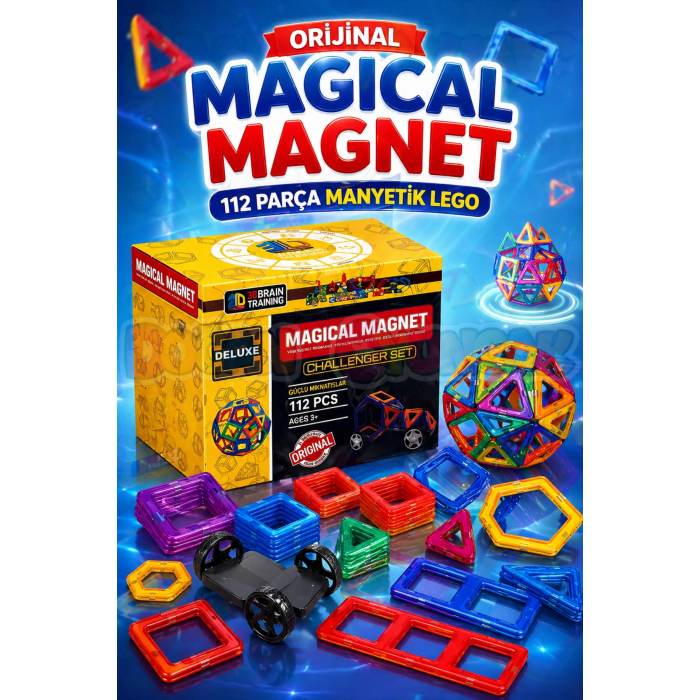 M∀lice セット Orijinal Magical Magnet 112 Parça Manyetik Lego - Magnetic Magical