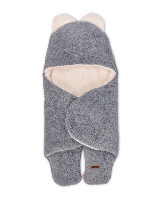 0-12 Ay Çift Kat Elyaflı Bebek Dış Kundak- Pelüş Bebek Battaniyesi- Ayaklı Welsoft Bebek Uyku Tulumu