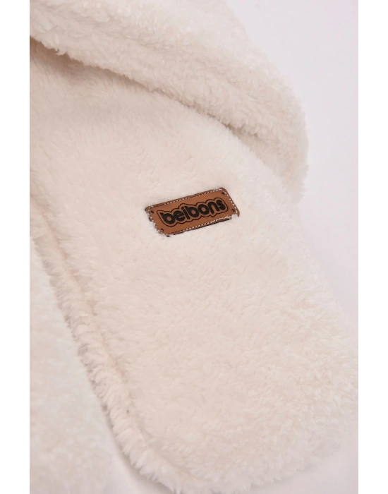 0-12 Ay Çift Kat Elyaflı Bebek Dış Kundak- Pelüş Bebek Battaniyesi- Ayaklı Welsoft Bebek Uyku Tulumu