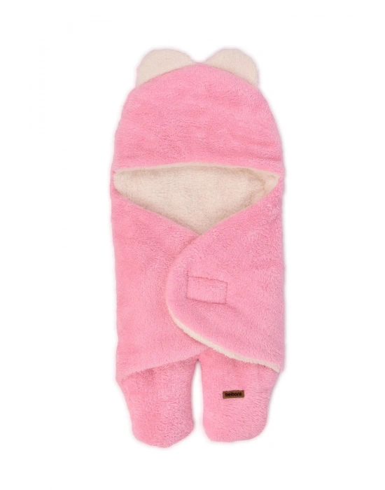 0-12 Ay Çift Kat Elyaflı Bebek Dış Kundak- Pelüş Bebek Battaniyesi- Ayaklı Welsoft Bebek Uyku Tulumu