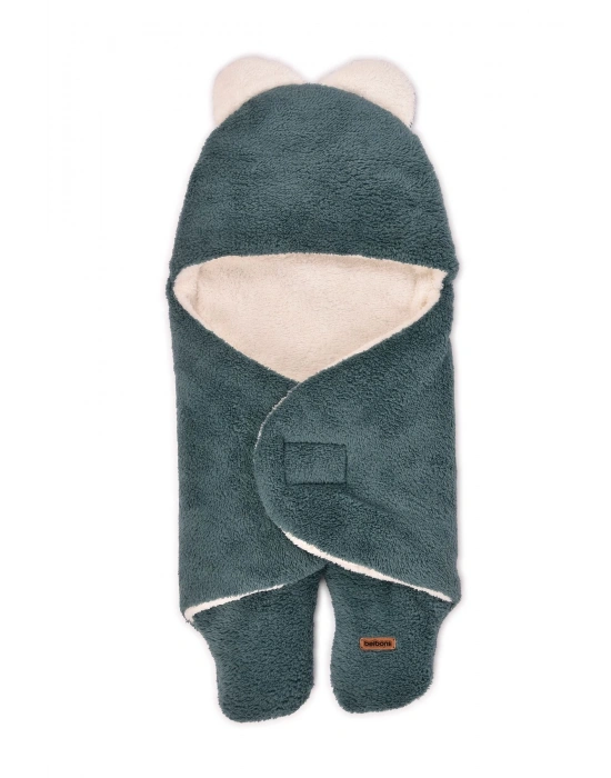 0-12 Ay Çift Kat Elyaflı Bebek Dış Kundak- Pelüş Bebek Battaniyesi- Ayaklı Welsoft Bebek Uyku Tulumu