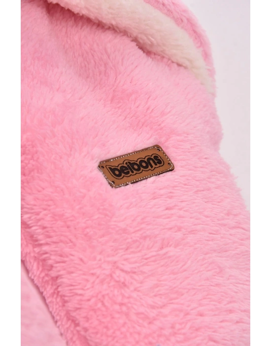 0-12 Ay Çift Kat Elyaflı Bebek Dış Kundak- Pelüş Bebek Battaniyesi- Ayaklı Welsoft Bebek Uyku Tulumu