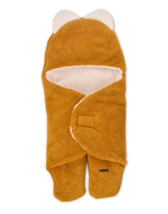 0-12 Ay Çift Kat Elyaflı Bebek Dış Kundak- Pelüş Bebek Battaniyesi- Ayaklı Welsoft Bebek Uyku Tulumu