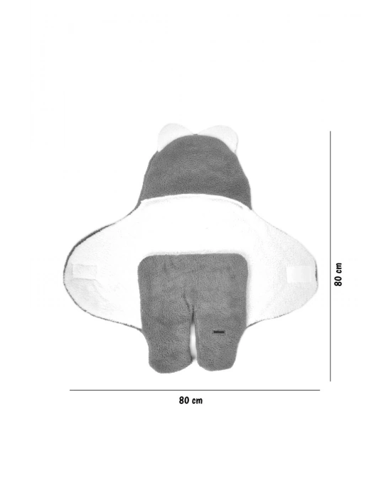 0-12 Ay Çift Kat Elyaflı Bebek Dış Kundak- Pelüş Bebek Battaniyesi- Ayaklı Welsoft Bebek Uyku Tulumu