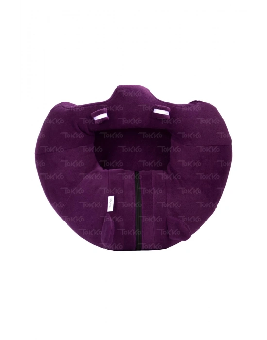 Elyaf Dolgu Bebek Oturma Destek Minderi - Devrilmez Bebek Koltuğu - Büyük Bebek Oturağı Mor