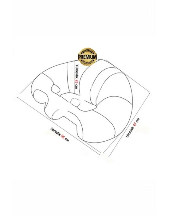 Elyaf Dolgu Bebek Oturma Destek Minderi - Devrilmez Bebek Koltuğu - Büyük Bebek Oturağı Sarı Siyah