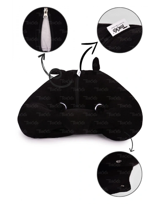 Elyaf Dolgu Bebek Oturma Destek Minderi - Devrilmez Bebek Koltuğu - Büyük Bebek Oturağı Siyah