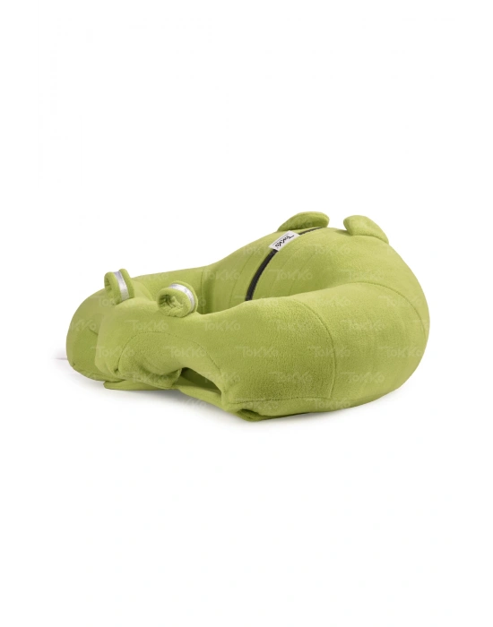 Elyaf Dolgu Bebek Oturma Destek Minderi - Devrilmez Bebek Koltuğu - Büyük Bebek Oturağı Yeşil