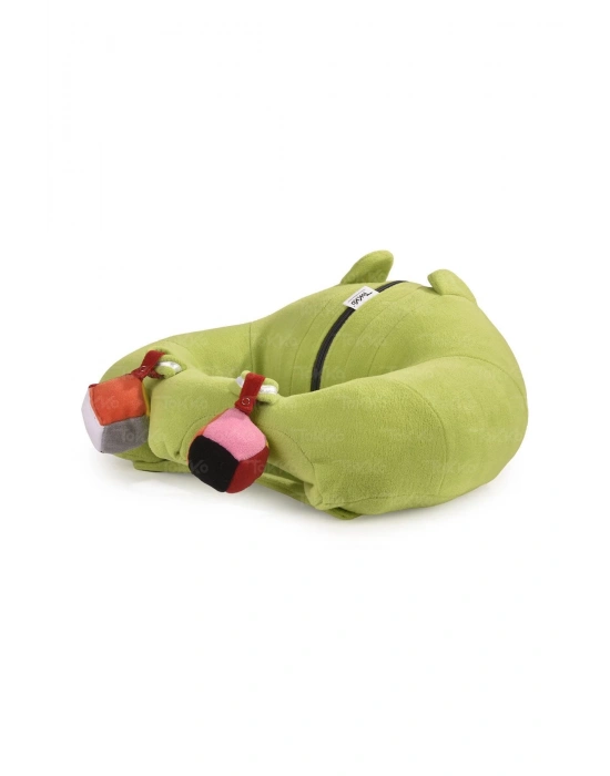 Oyuncaklı Bebek Oturma Destek Minderi - Devrilmez Bebek Koltuğu - Büyük Bebek Oturağı Yeşil