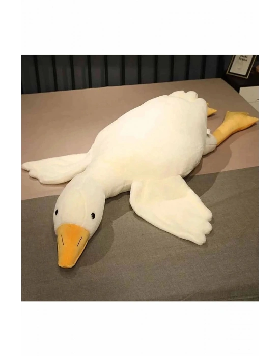 Sevimli Peluş Welsoft Çocuk Uyku Arkadaşım Uçan Kaz 75 Cm Bebek Uyku Yastığı Ördek Beyaz