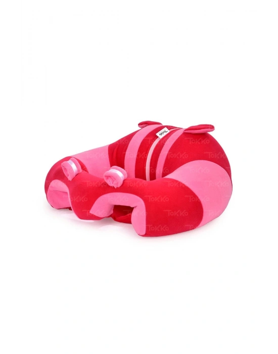 Yastık Hediyeli Bebek  Oturma Destek Minderi - Büyük Bebek Koltuğu  Fuşya Pembe