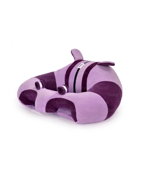 Yastık Hediyeli Bebek  Oturma Destek Minderi - Büyük Bebek Koltuğu  Lila Mor