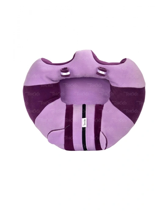 Yastık Hediyeli Bebek  Oturma Destek Minderi - Büyük Bebek Koltuğu  Lila Mor