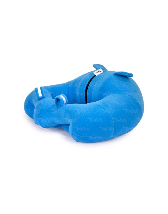 Yastık Hediyeli Bebek  Oturma Destek Minderi - Büyük Bebek Koltuğu  Mavi