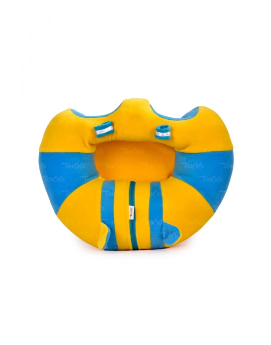 Yastık Hediyeli Bebek  Oturma Destek Minderi - Büyük Bebek Koltuğu  Sarı Mavi