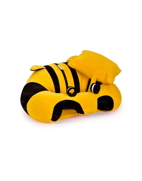 Yastık Hediyeli Bebek  Oturma Destek Minderi - Büyük Bebek Koltuğu  Sarı Siyah