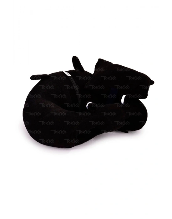 Yastık Hediyeli Bebek  Oturma Destek Minderi - Büyük Bebek Koltuğu  Siyah