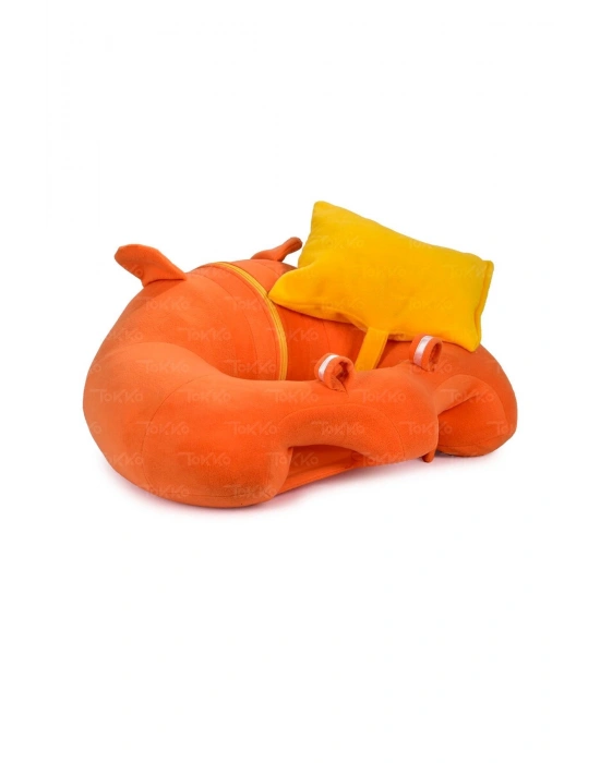 Yastık Hediyeli Bebek  Oturma Destek Minderi - Büyük Bebek Koltuğu  Turuncu