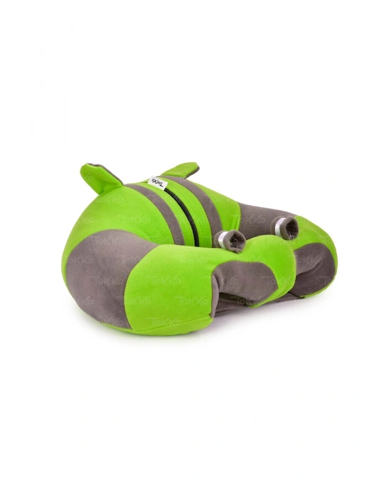 Yastık Hediyeli Bebek  Oturma Destek Minderi - Büyük Bebek Koltuğu  Yeşil Gri