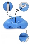 Elyaf Dolgu Bebek Oturma Destek Minderi - Devrilmez Bebek Koltuğu - Büyük Bebek Oturağı Mavi
