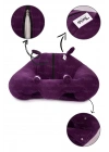 Elyaf Dolgu Bebek Oturma Destek Minderi - Devrilmez Bebek Koltuğu - Büyük Bebek Oturağı Mor