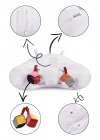 Oyuncaklı Bebek Oturma Destek Minderi - Devrilmez Bebek Koltuğu - Büyük Bebek Oturağı Beyaz