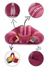 Oyuncaklı Bebek Oturma Destek Minderi - Devrilmez Bebek Koltuğu - Büyük Bebek Oturağı Fuşya Pembe