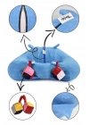 Oyuncaklı Bebek Oturma Destek Minderi - Devrilmez Bebek Koltuğu - Büyük Bebek Oturağı Mavi
