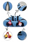 Oyuncaklı Bebek Oturma Destek Minderi - Devrilmez Bebek Koltuğu - Büyük Bebek Oturağı Mavi Siyah