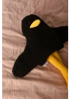 Sevimli Peluş Çocuk Uyku Arkadaşım - 50 Cm Çocuk Bebek Oyun Uyku Arkadaşı Duffy Ördek Karga Siyah