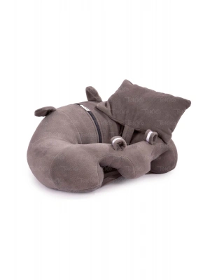 Yastık Hediyeli Bebek  Oturma Destek Minderi - Büyük Bebek Koltuğu  Gri