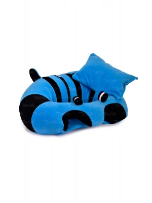 Yastık Hediyeli Bebek  Oturma Destek Minderi - Büyük Bebek Koltuğu  Mavi Siyah