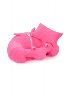 Yastık Hediyeli Bebek  Oturma Destek Minderi - Büyük Bebek Koltuğu  Pembe