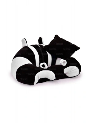 Yastık Hediyeli Bebek  Oturma Destek Minderi - Büyük Bebek Koltuğu  Siyah Beyaz